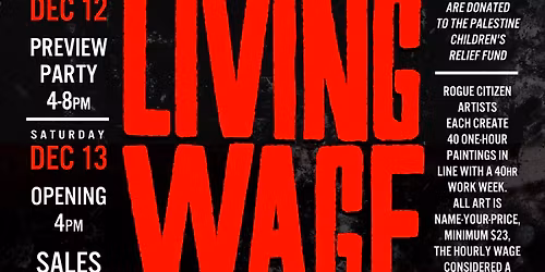 Night of the Living Wage: PREVIEW NIGHT PARTY