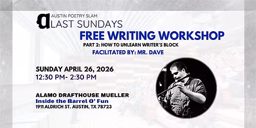 Austin Poetry Slam Last Sundays Writing Workshop