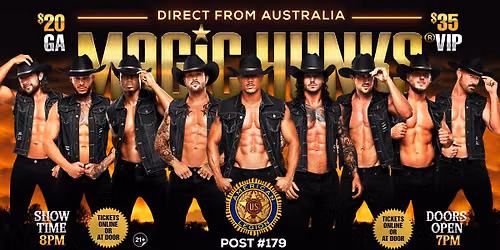 Sep 19th: Sulphur, LA- GIRLS NIGHT OUT\u00ae AUSTRALIAN TAKEOVER at American Legion #179