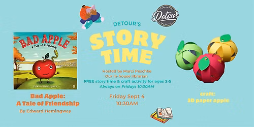Detour Doughnuts Story Time- Bad Apple: A Tale of Friendship