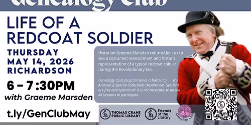 Genealogy Club: Life of a Red Coat Soldier with Graeme Marsden