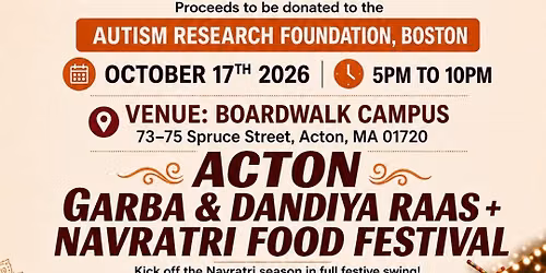 ACTON GARBA & Dandiya Raas + Navratri Food Festival