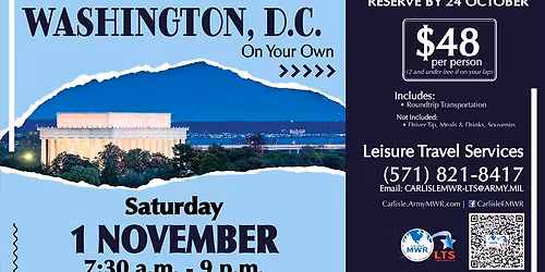 Washington, D.C. Day Trip - On Your Own