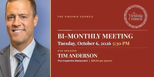 Bi-Monthly Meeting with Tim Anderson on upcoming legislation for 2027