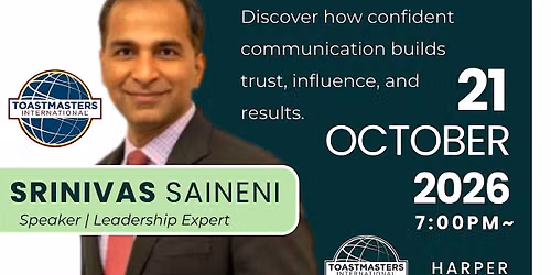 Great Leaders Don\u2019t Just Speak. They Influence. - Guest Speaker Srinivas