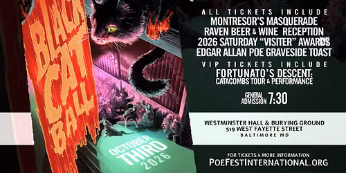 The Black Cat Ball at Westminster Hall, A Cask of Amontillado Wine & Dance Masquerade