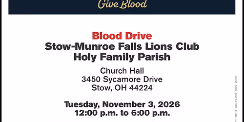 Stow-Munroe Falls Lions Club Blood Drive