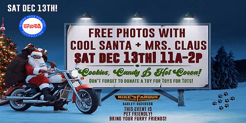Free Photos with Cool Santa & Mrs. Claus!