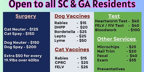 Affordable Mobile Vet clinic - Spay\/Neuter only (no wellness visits)