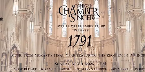 1791 Music from Mozart's Final Year, featuring the Requiem in D Minor