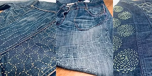 Upcycle your clothes with decorative sashiko stitching - day class