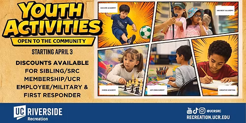 UC Riverside Child Activities - Open to the Public