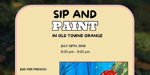 Mushroom forest paint and sip in orange!