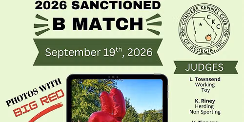Conyers Kennel Club Sanctioned B Match