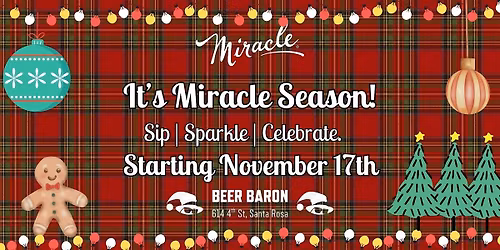 Miracle Holiday Pop-Up at Beer Baron Santa Rosa