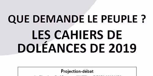 QUE DEMANDE LE PEUPLE ? LES CAHIERS DE DOL\u00c9ANCES DE 2019\n