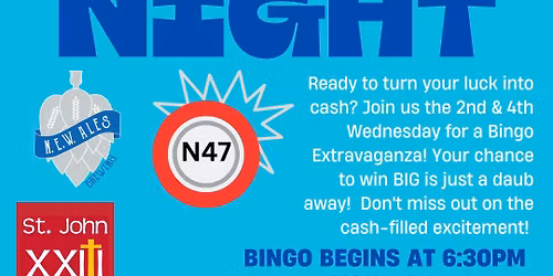 Bingo Night at NEW Ales with John XXIII