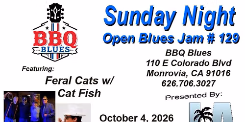 LABS Jam no 129 at BBQ Blues as part of First Sunday Blues Jam - October 4th, 2026
