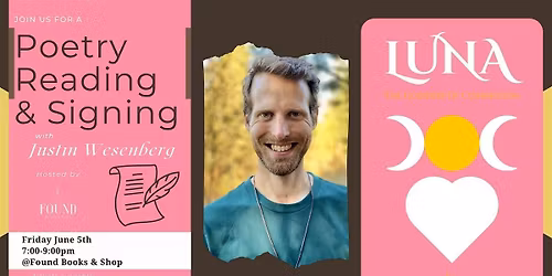 Poetry Reading and Signing with Justin Wesenberg
