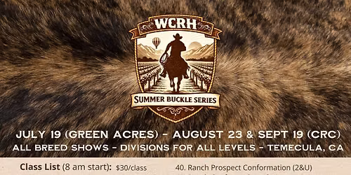 WCRH Summer Buckle Series