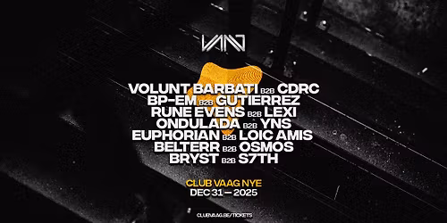 Club Vaag NYE B2B Rave