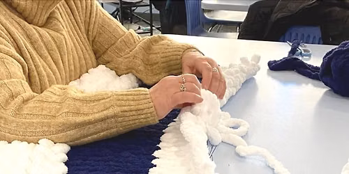 Hand-Crocheted Chunky Blanket @Three Blue Brushes Studio