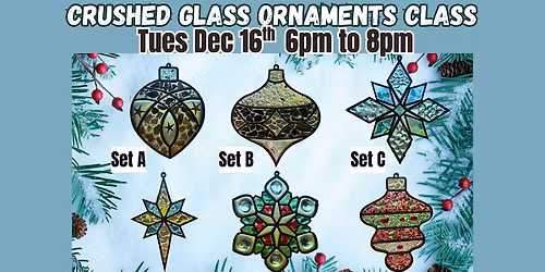 Crushed Glass Ornaments @ NEO Pizza w\/MD Craft Parties