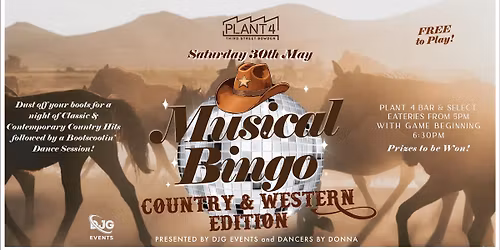 Hit That Hit Musical Bingo - Country & Western Edition at Plant 4