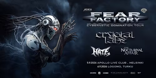 Fear Factory (US): Cybernetic Domination Tour, Helsinki 5.9.2026