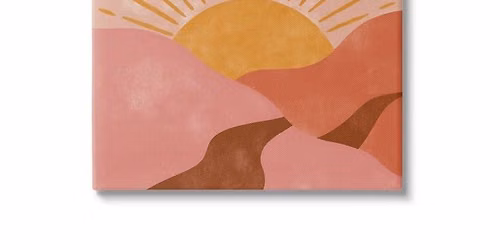 Aesthetic Sunrise Painting on Canvas