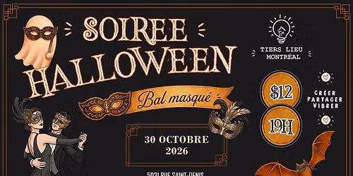 Soir\u00e9e d'Halloween | Tiers Lieu Montr\u00e9al