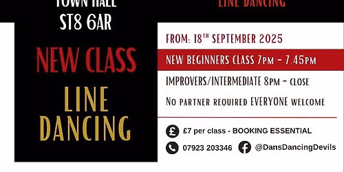 Beginner Line Dance Class Biddulph