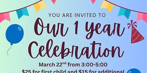 One year celebration 