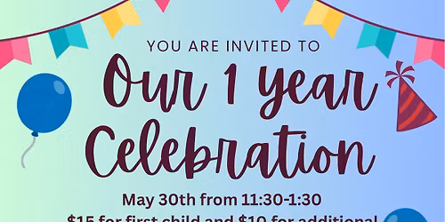 One year celebration 