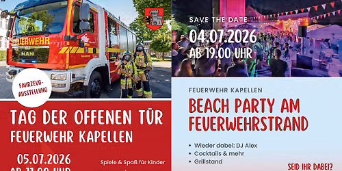 Brandschutztag & Beachparty FW Kapellen 04.\/05.07.26