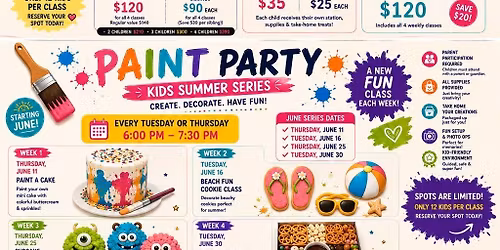 Pop Culture Dessert Lab & Paint Party 