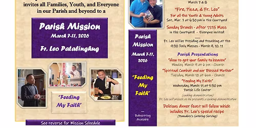 Parish Mission 2026, Fr. Leo Patalinghug, (March 7 - 11)