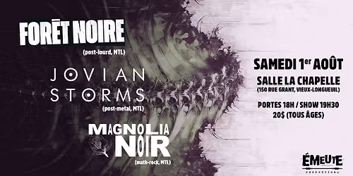 For\u00eat Noire + Jovian Storms + Magnolia Noir (01\/08\/26) @ Longueuil