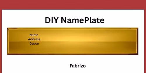 Resin Name Plate for Homes