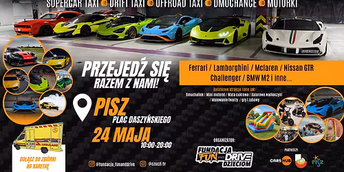 Przejed\u017a si\u0119 Ferrari, Lamborghini, McLaren, GTR, Challenger, BMW - PISZ