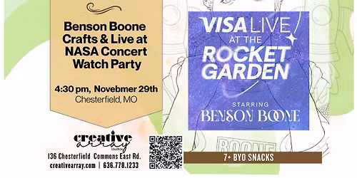 Benson Boone Crafts & Live at NASA Concert Watch Party