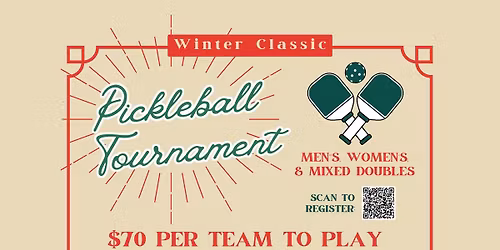 Pickleball Tournament Winter Classic & Charity Drive