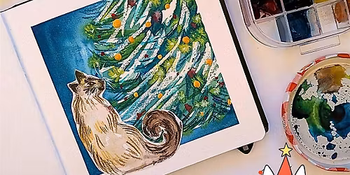 Christmas Card Art Workshop (With Cats! ) - 19th December, 6-8PM