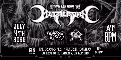 Metaladian, Eldritch Dawn and Antarcturus at Doors Pub, Saturday 4 July