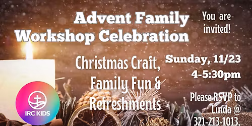 IRC Kids Advent Family Workshop Celebration
