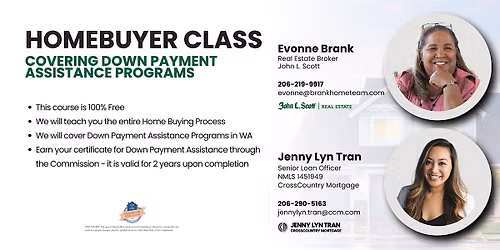 Homebuyer Education Class & Down Payment Assistance Workshop