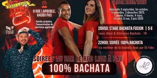 Mensuelle 100% Bachata au Red Lion \u00e0 Pau