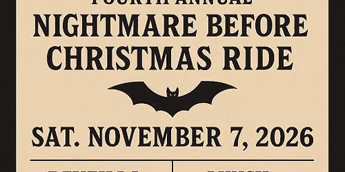 4th Annual Nightmare Before Christmas Ride