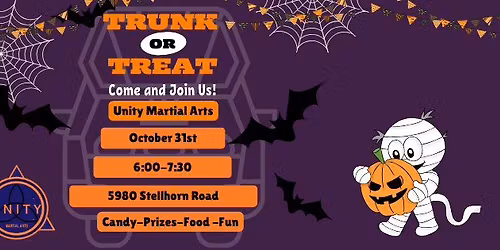 Unity Martial Arts Trunk or Treat