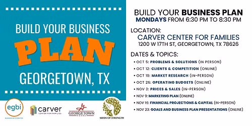 Build Your Business PLAN (Georgetown, TX)